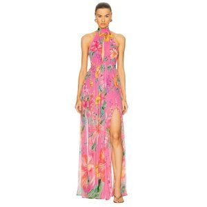 ROCOCO SAND Megan Maxi Dress in Pink Floral Small New Womens Long Gown